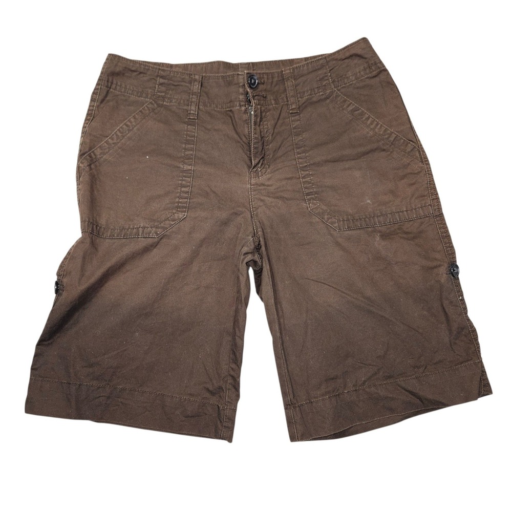 G.H. Bass & Co. Y2K Utility Cargo Shorts Brown Cotton Sz 4